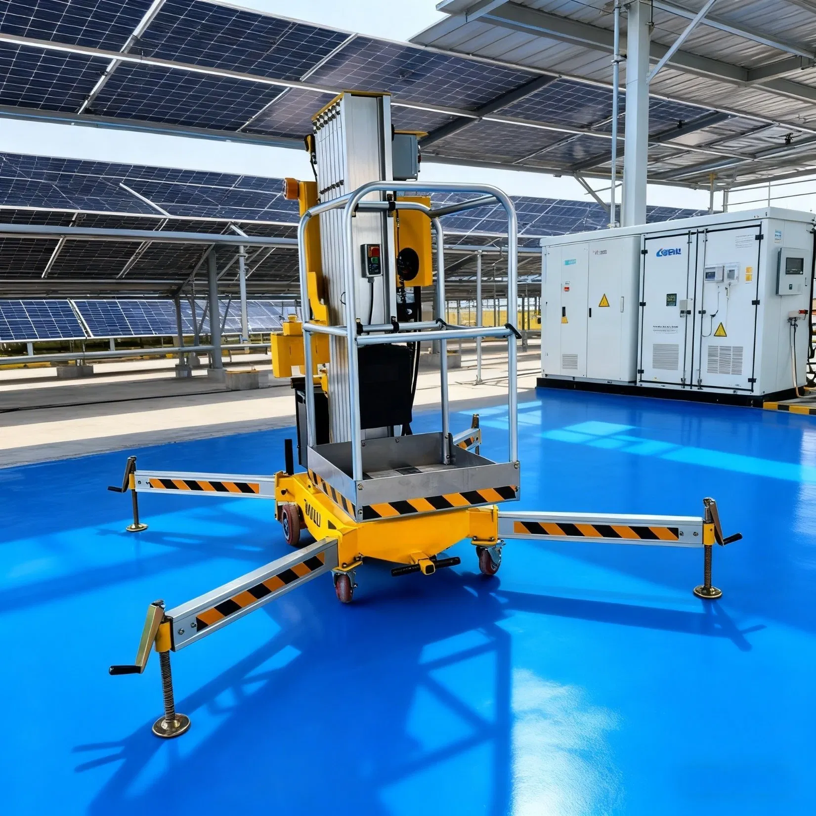 Single Mast Lift Table for Material Handling in Warehouses