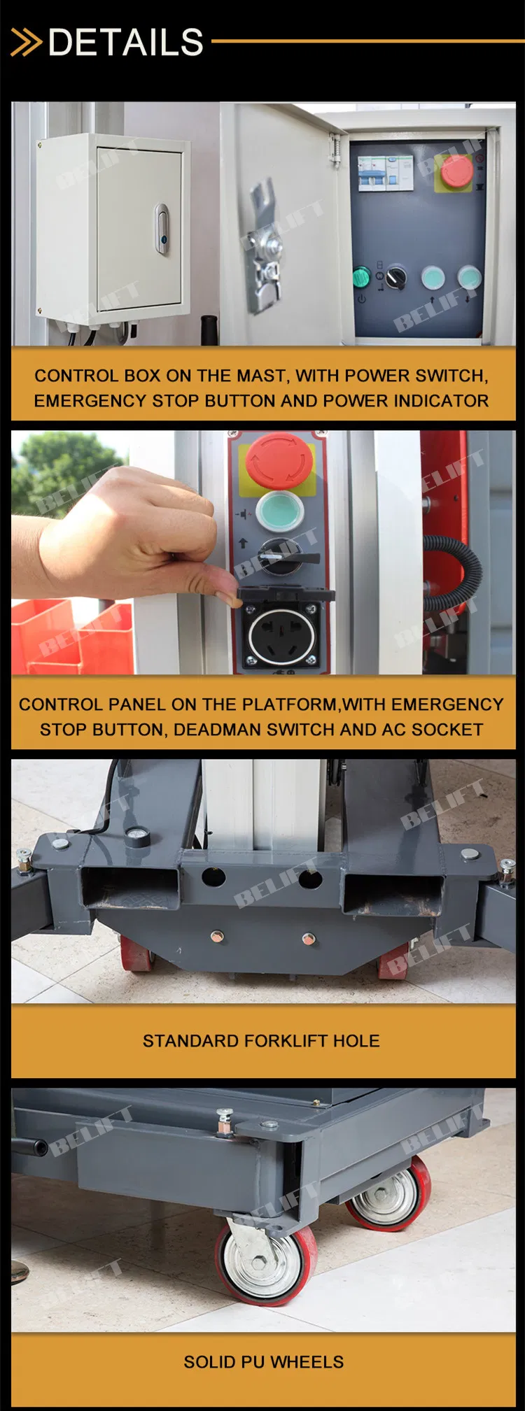 Single Mast Aluminum Lift 2