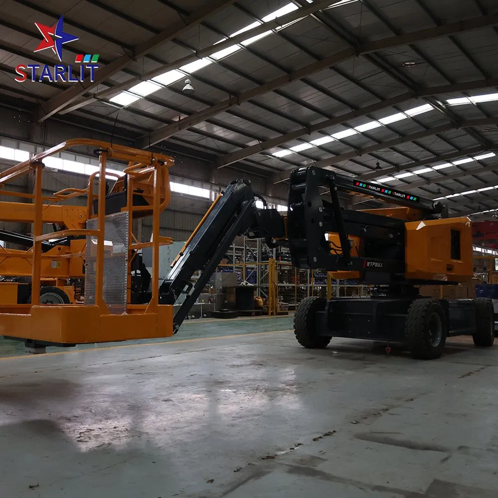 Self-Propelled 22m Aerial Work Platform Articulated Design Hydraulic Knuckle Boom Lift