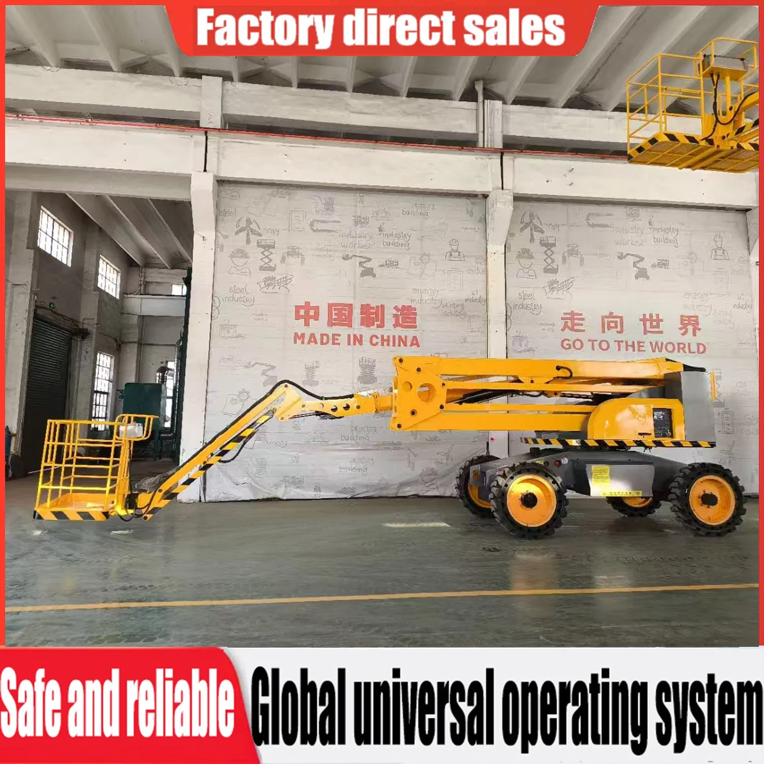 Cherry Picker Warehouse Platform Articulated Electric Boom Lift