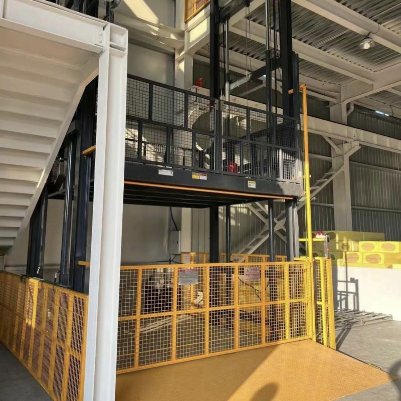 Customized Hydraulic Heavy Material Handling Equipment Indoor Construction Cargo Elevator Lift