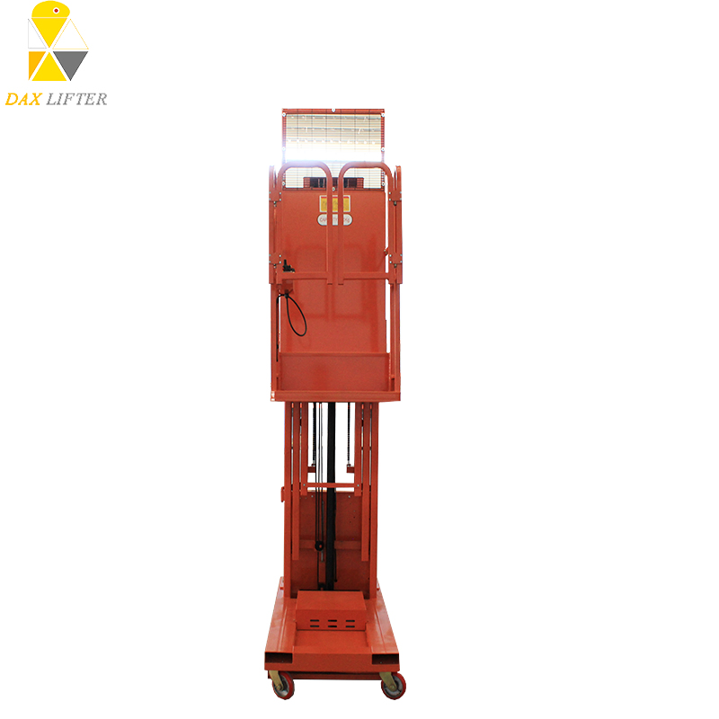 Man Lift Electric Self-Propelled Stock Order Picker Warehouse Platform for Market