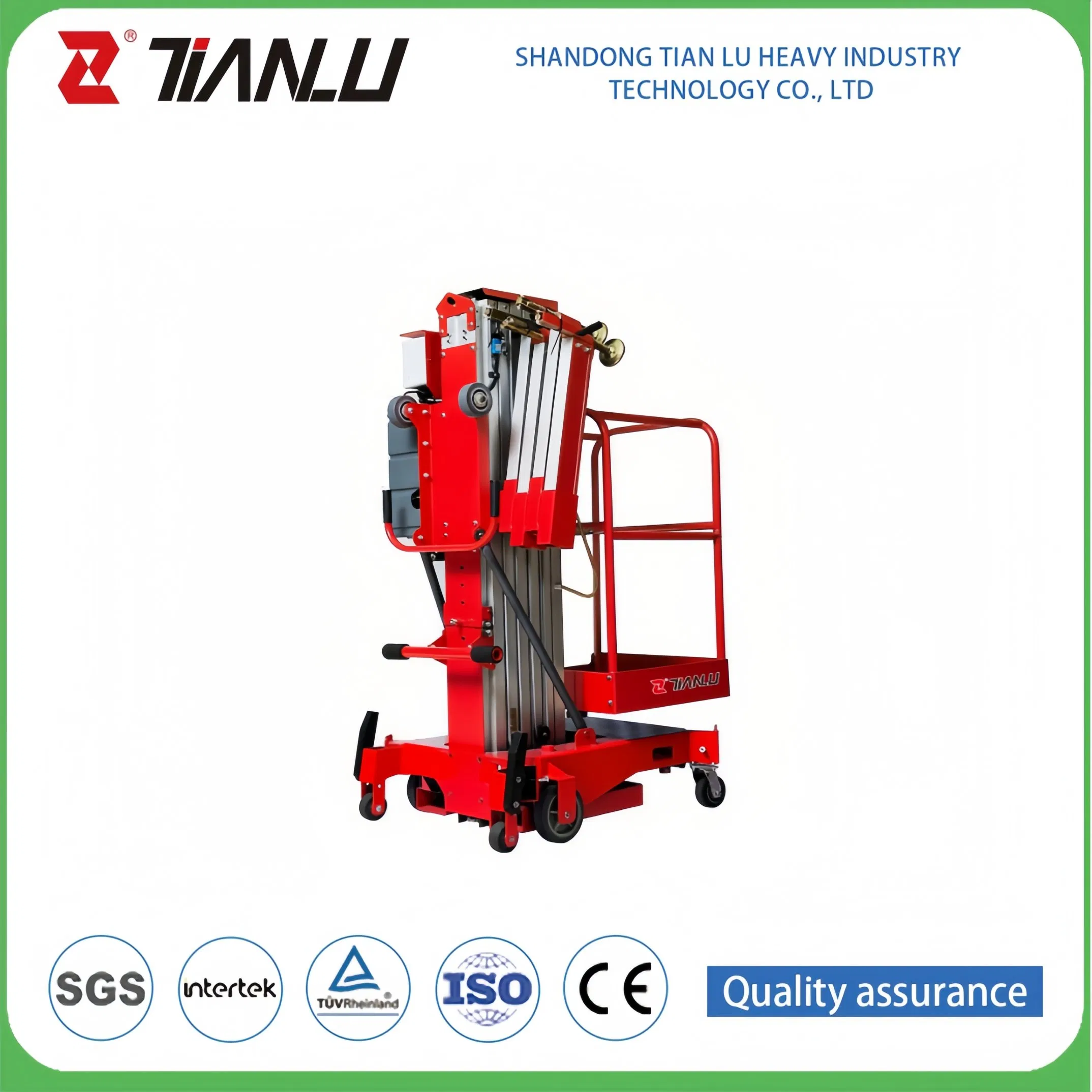 Tianlu Vertical Mast Lift 8m CE Certificate High Quality in Europe