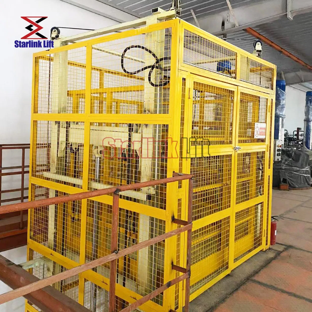 for Workshop Material Handling Vertical Hydraulic Guide Rail Cargo Elevator Electric Lift Platform