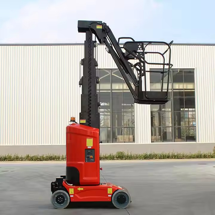 Mini Vertical Mast Electric Man Boom Lift with Compact Dimensions for Indoors Outdoors Tight Spaces