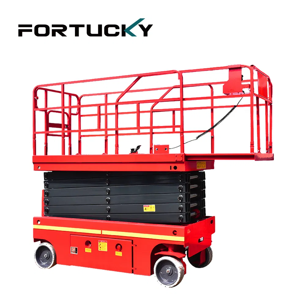 Self-Propelled Scissor Lift /12m Hydraulic Scissor-Type Aerial Work Platform with Telescopic Platform