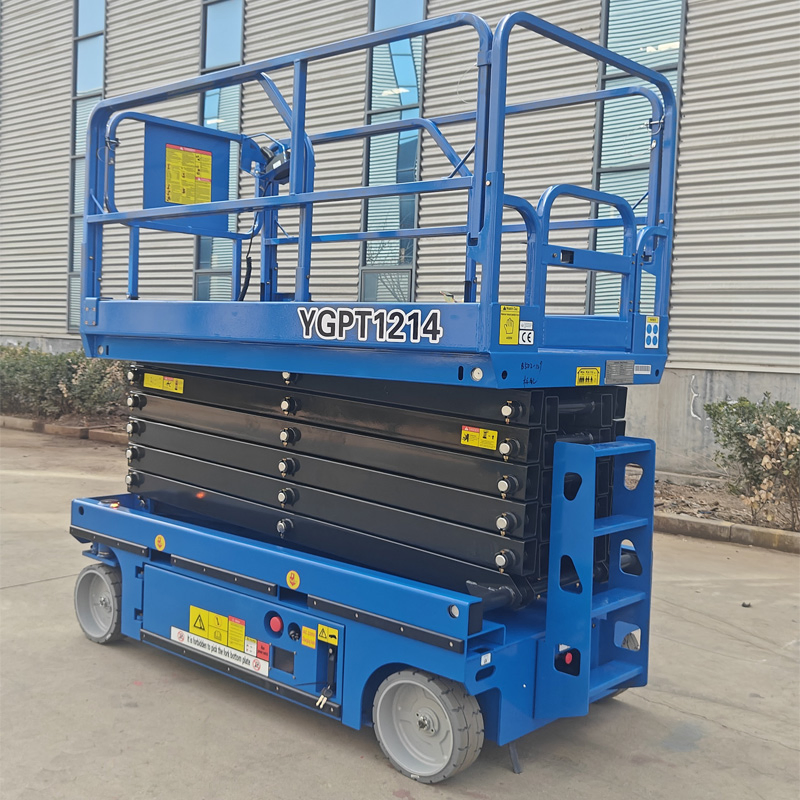 500kg 6m/10m/12m/14m Self-Propelled Battery Powered Electric Aerial Working Platform Table Small Mini Mobile Hydraulic Trailer Scissor Lift with CE