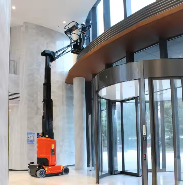 Mini Vertical Mast Electric Man Boom Lift with Compact Dimensions for Indoors Outdoors Tight Spaces