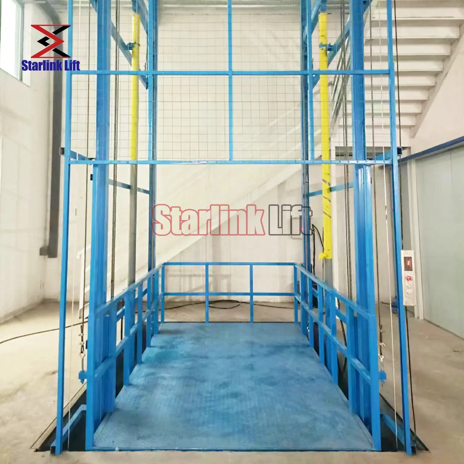 for Workshop Material Handling Vertical Hydraulic Guide Rail Cargo Elevator Electric Lift Platform