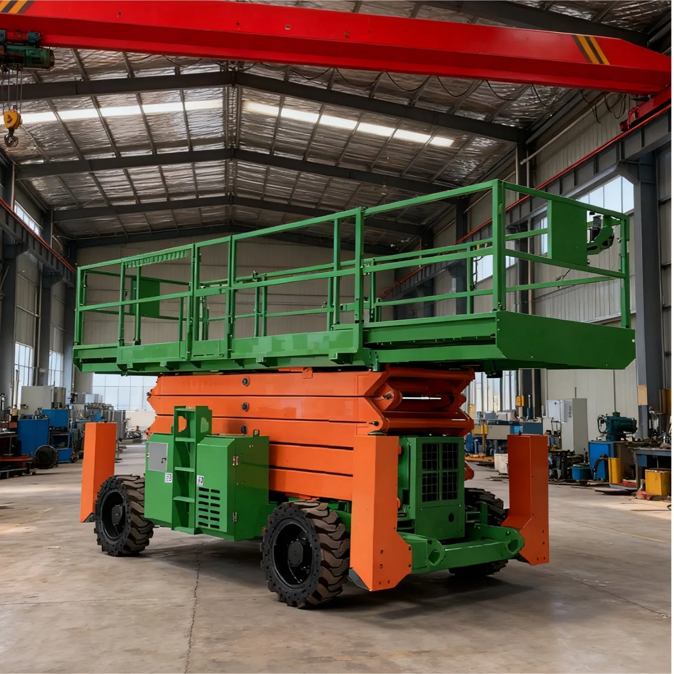 12-18m Rough Terrain Scissor Lift off-Road Battery Powered Self Propelled Scissor Lift