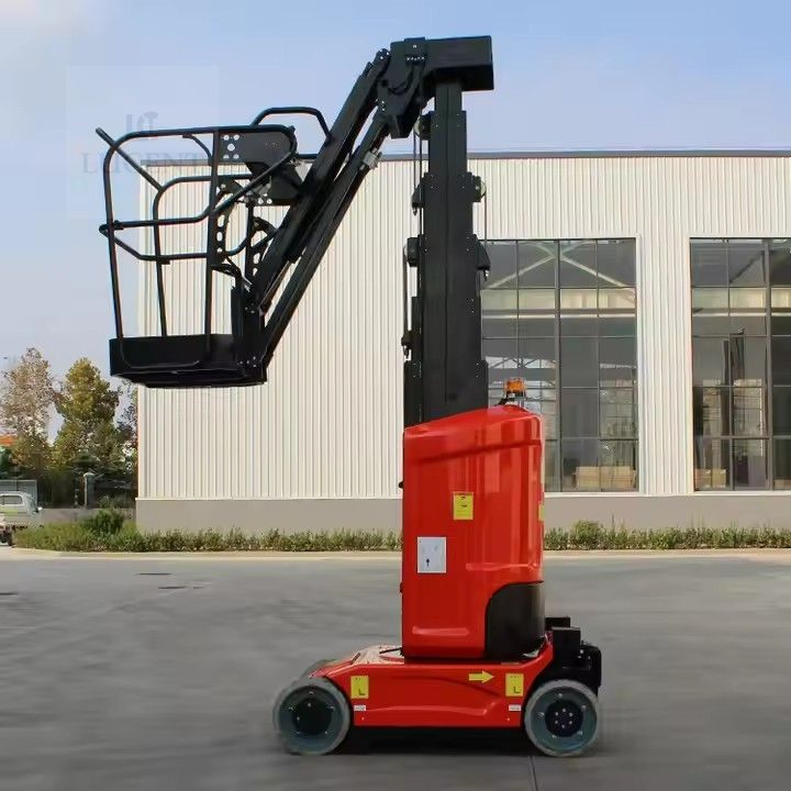 New 9m Single Pole Self-Propelled Hydraulic Telescopic Arm Manned Aerial Work Platform Picking Elevator