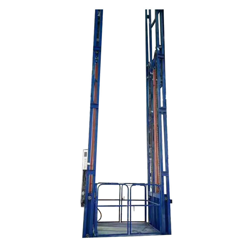 Industrial Material Lifting Cargo Lift Hydraulic Double Guide Rail Goods Elevator for Warehouse Handling