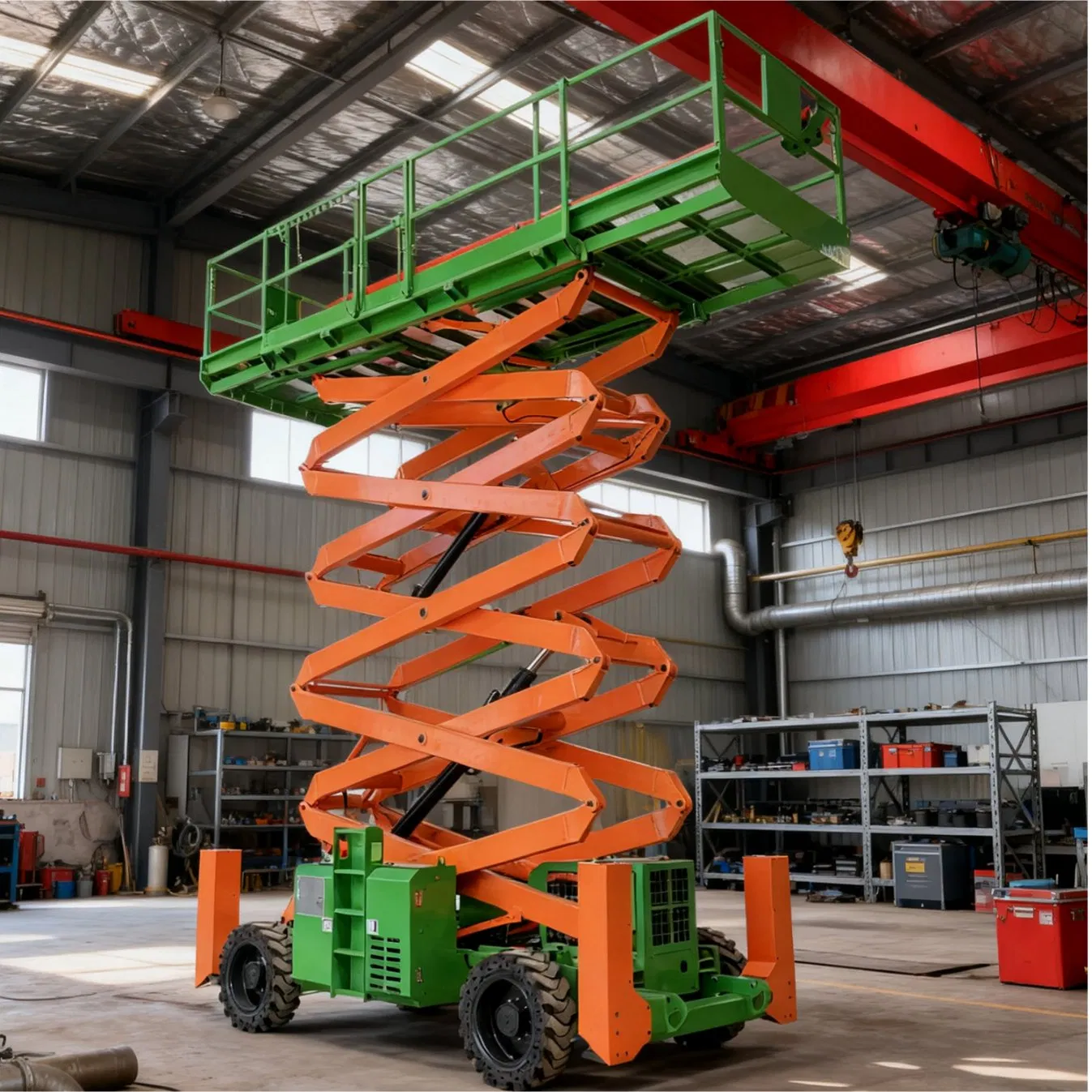 12-18m Rough Terrain Scissor Lift off-Road Battery Powered Self Propelled Scissor Lift