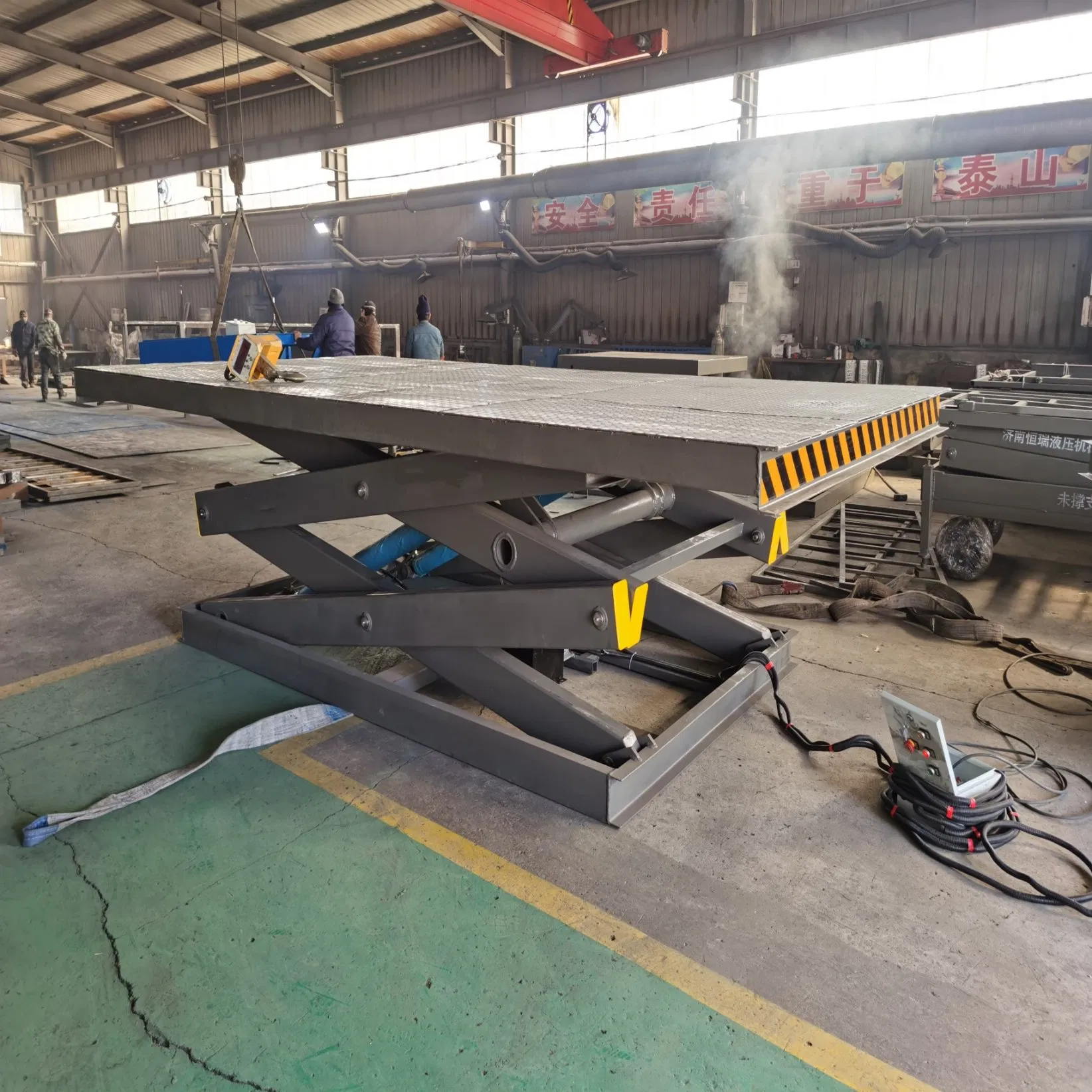 Custom-Built Scissor Lift Platform for Material Handling