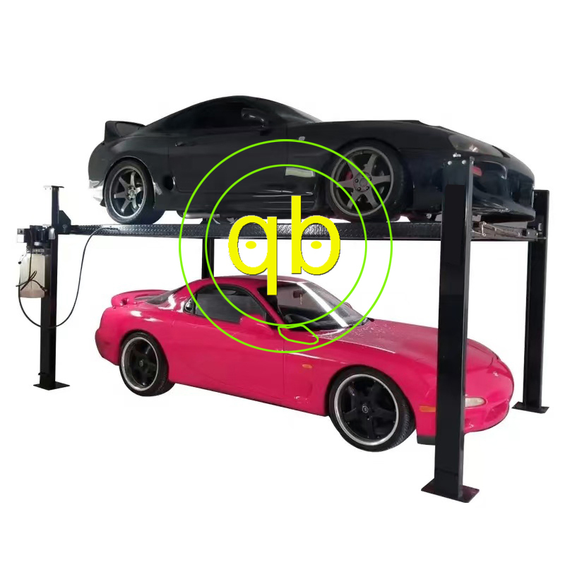 4-Pole Car Parking System Mechanical Garage Vertical Lift Platform