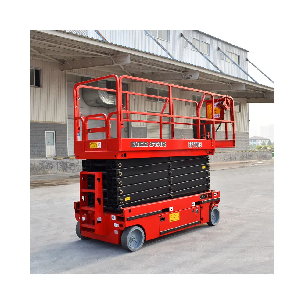 Electric Fruit Picking Vehicle Crawler Scissor Lift Table Platform
