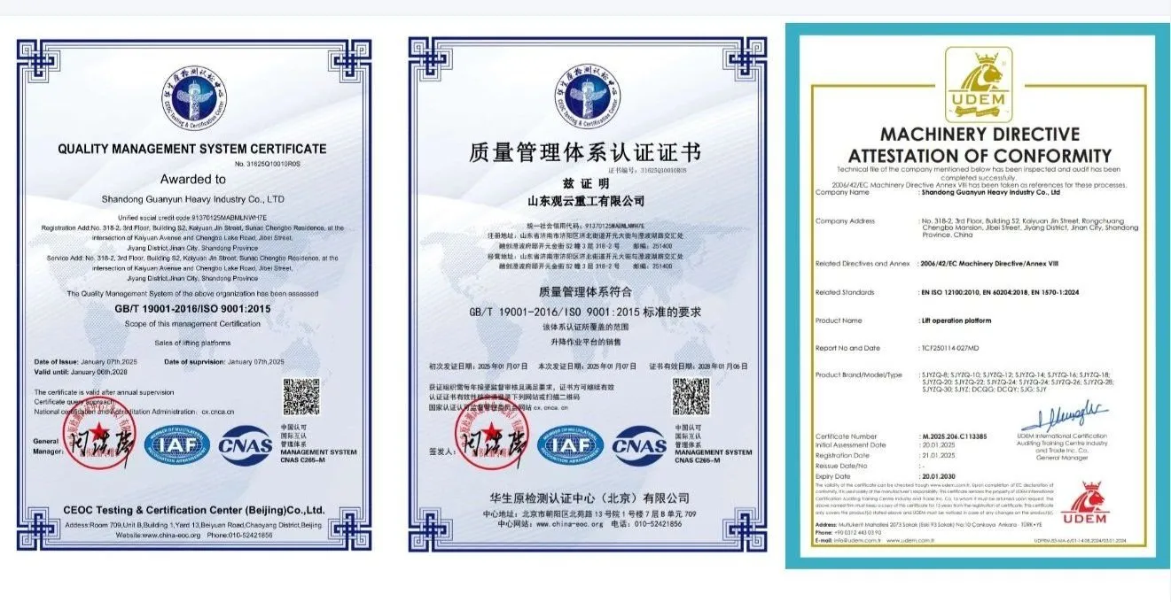 Quality Certifications