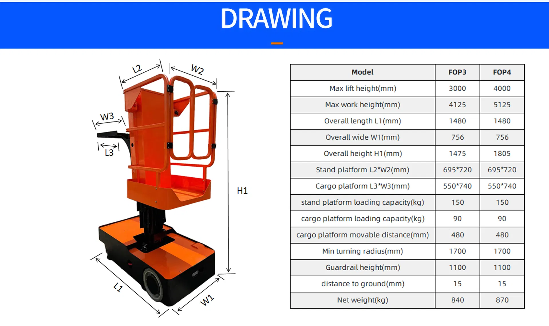 Full Electric Order Picker Forklift 2
