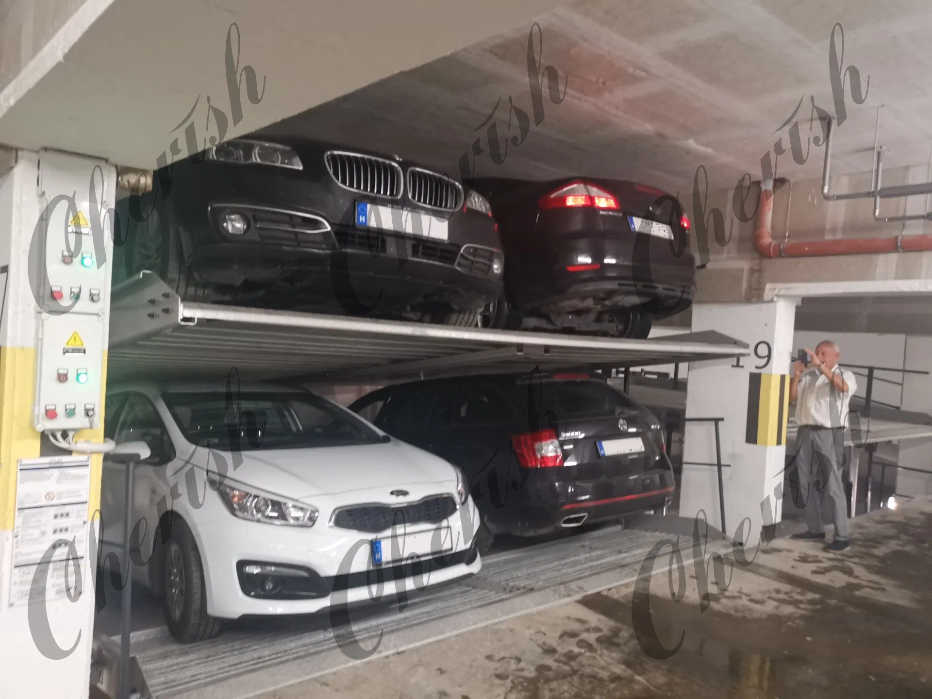 Basement Type Car Parking Lift, Two Levels Hydraulic Platform System