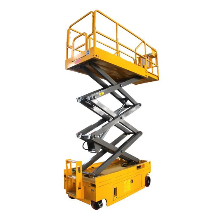 Electric Mobile Hydraulic Material Handling Platform 6m Height Manual Lift