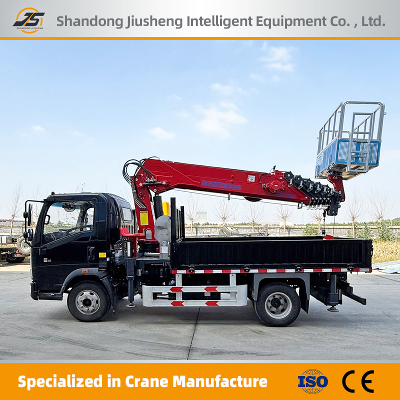 20-40m Adjustable Telescopic Boom Lift with Safety Basket Emergency System Vehicle-Mounted Awp