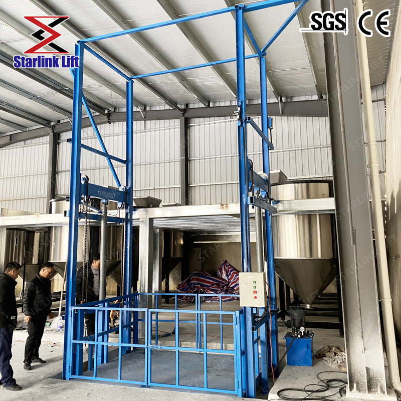 Customized Hydraulic Warehouse Cargo Lift with Load Capacities of 1000kg, 2000kg, 3000kg and 5000kg, Freight Elevator, Vertical Hydraulic Goods Lift