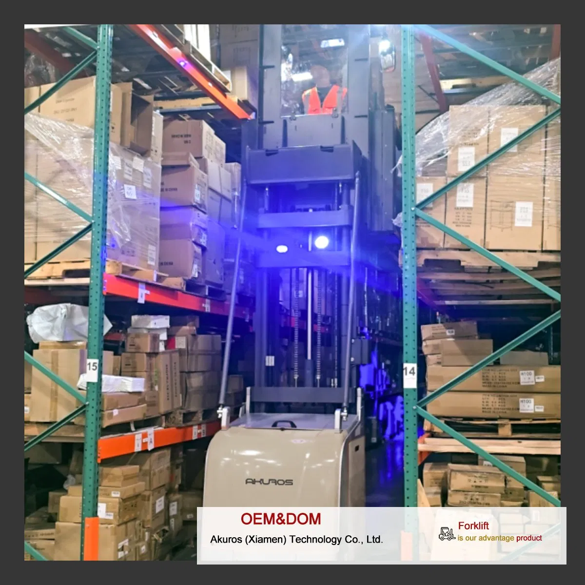 Warehouse Equipment 300kg 400kg Electric Working Platform 3m 4m High Level Full Electric Automated Order Picker