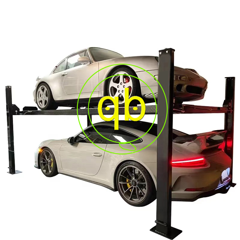 4-Pole Car Parking System Mechanical Garage Vertical Lift Platform