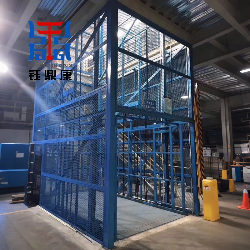 Guide Rail Cargo Lift Hydraulic Drive Industrial Goods Elevator for Logistics Warehouse