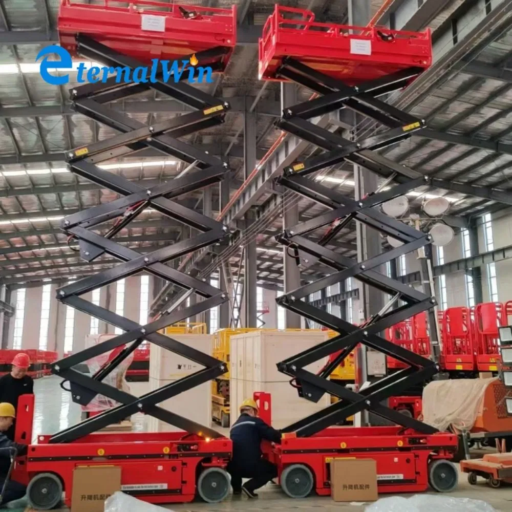 Wholesale Automatic Aerial Work Vehicle Self Propelled Hydraulic Aerial Working Scissor Lifting Mobile Boom Lift Platform
