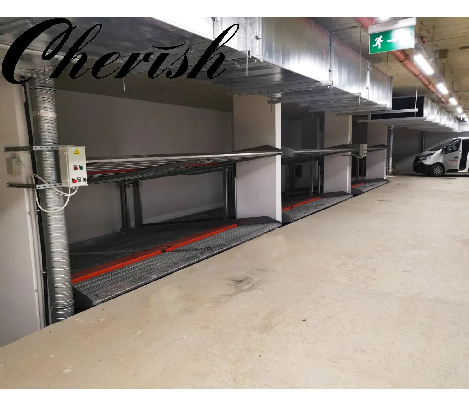 Basement Type Car Parking Lift, Two Levels Hydraulic Platform System