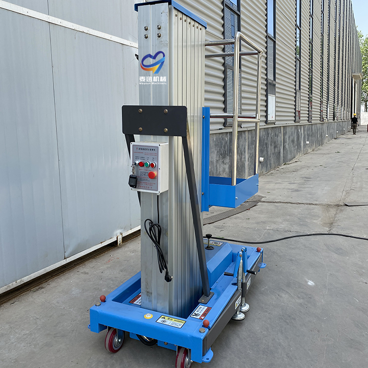 Aluminum Mast Personnel Single Mast Platform Mobile Lift