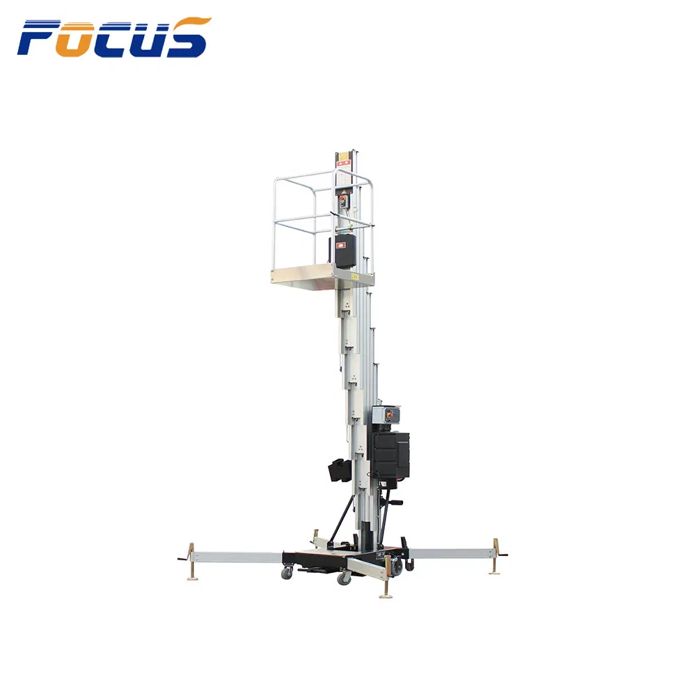 Aluminum Alloy Self-Propelled Vertical Lift Telescopic Mast for Factory Use