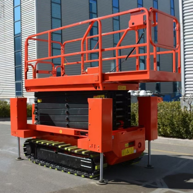 Compact Electric Hydraulic Scissor Lift for Rough Terrain