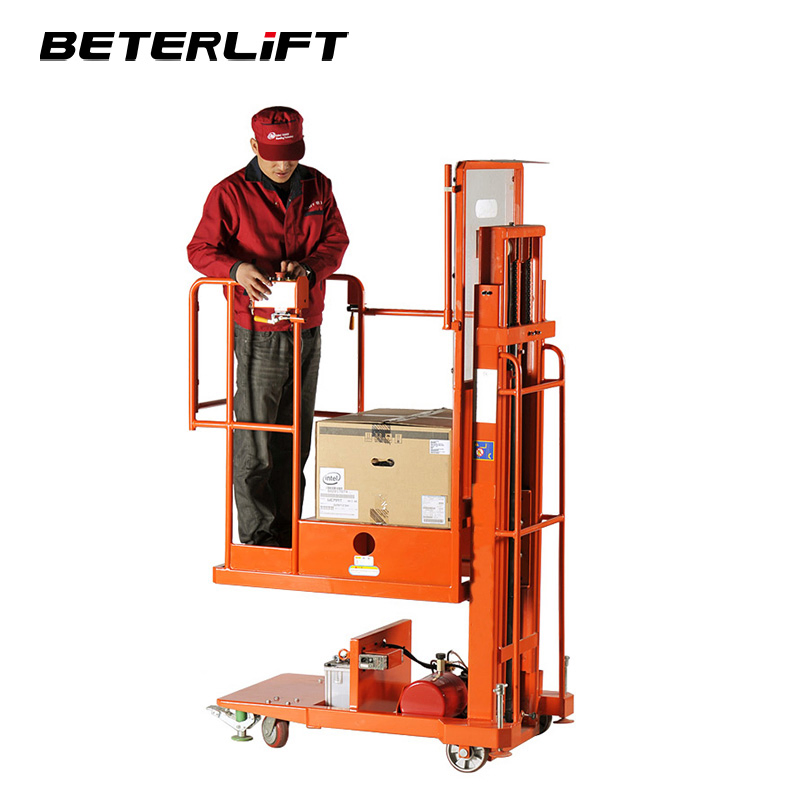 4.5m 200kg Semi Electric Order Picker Trolley Warehouse Lift Equipment