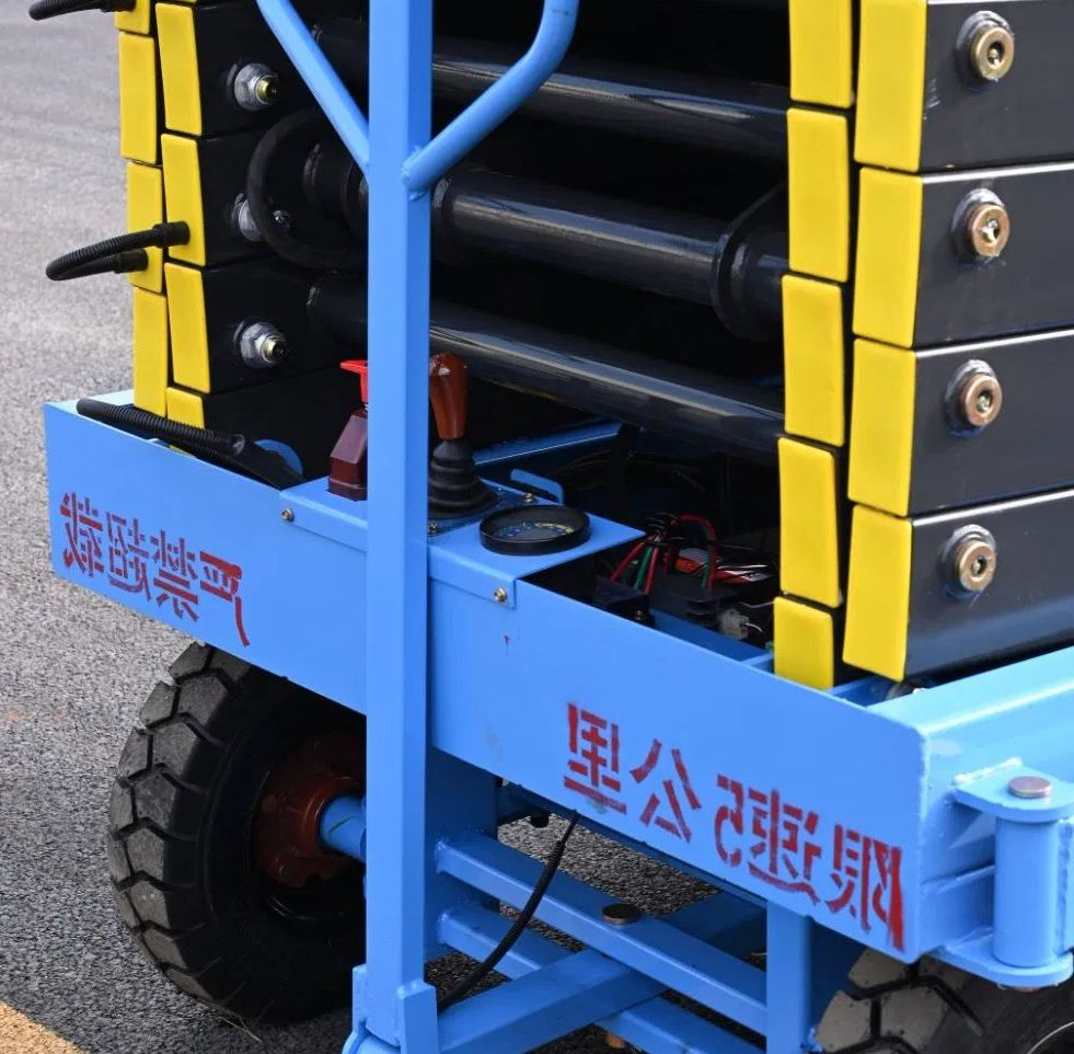 China Mrt CE 14m Heavy Duty Hydraulic Mobile Self-Propelled Man Pulling Scissor Lift Cherry Picker Warehouse Equipment with Fall Protection