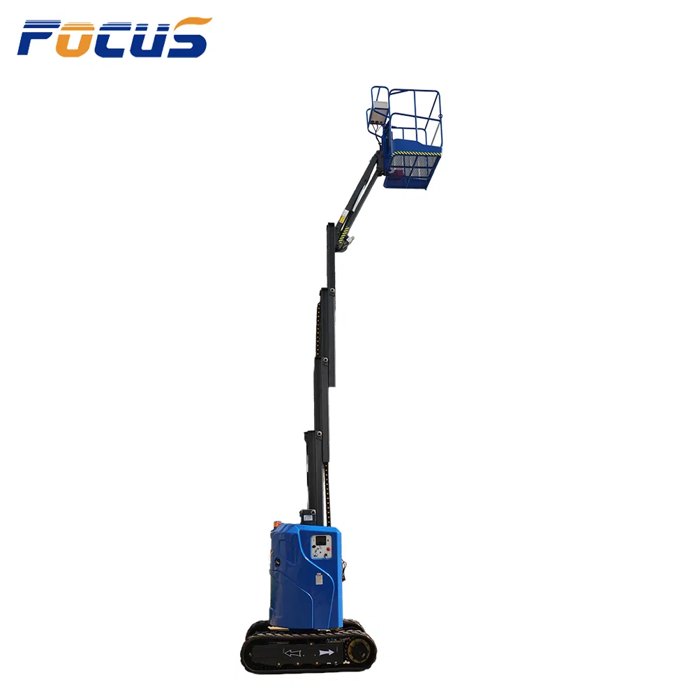 Electric Telescopic Mast Lift Hydraulic Indoor Outdoor Vertical Platform Lift with Charging Protection System