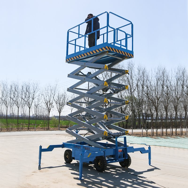 1100 Series Portable 6m 7.5m Electric Self-Propelled Mobile Aerial Working Platform Single Mast Vertical Lift Table