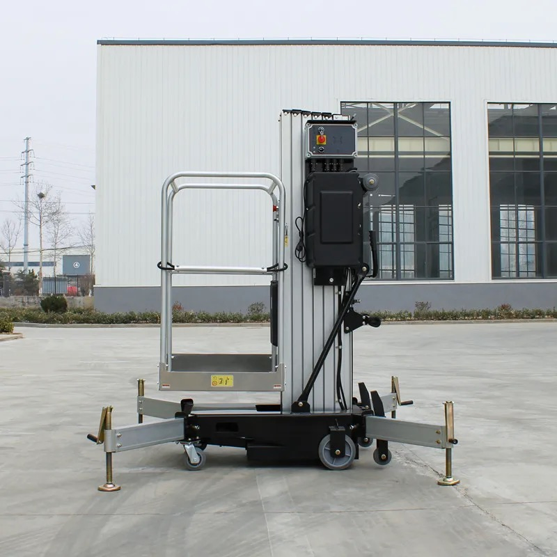 Electric Telescopic Aluminum Alloy Lift Self-Propelled Vertical Single Mast Lift Platform