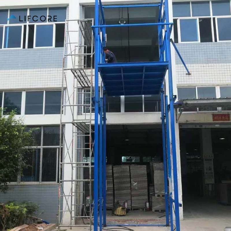 Hydraulic Stationary Cargo Lift Vertical 8 Ton Machine