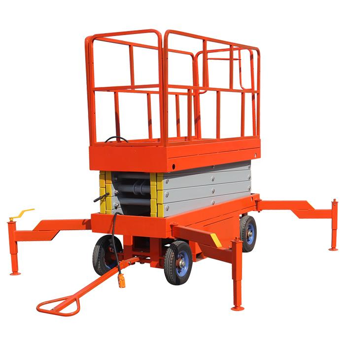 Mobile Scissor Lift Rough Terrain 4WD 450kg Outdoor Construction Site