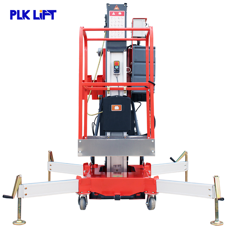 10m 12m Aluminum Vertical Mast Lift High End One Man Aerial Building Repair Lift