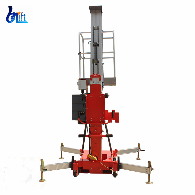 Man Lift Aerial Work Platform Hydraulic Single Person Mobile Electric Lift Platform
