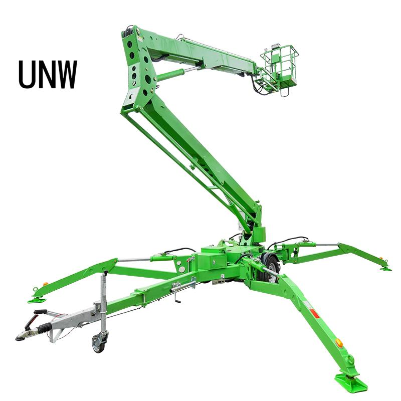 China 10m-24m Hydraulic Telescopic Cherry Picker Aerial Manlift Platform Trailer Towable Boom Lift for Tree Trimming