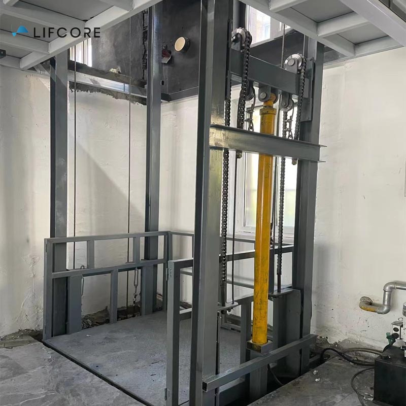 Hydraulic Stationary Cargo Lift Vertical 8 Ton Machine
