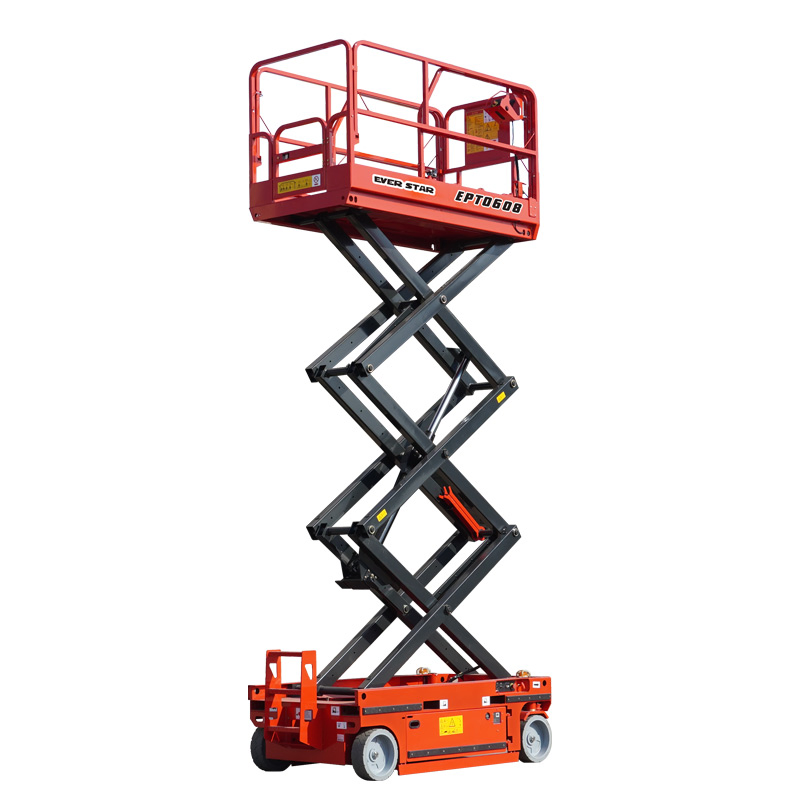 Ept0608 6m Platform Height Wheel Electric Scissor Lift Self-Propelled Scissors Lift Cherry Picking Platform.