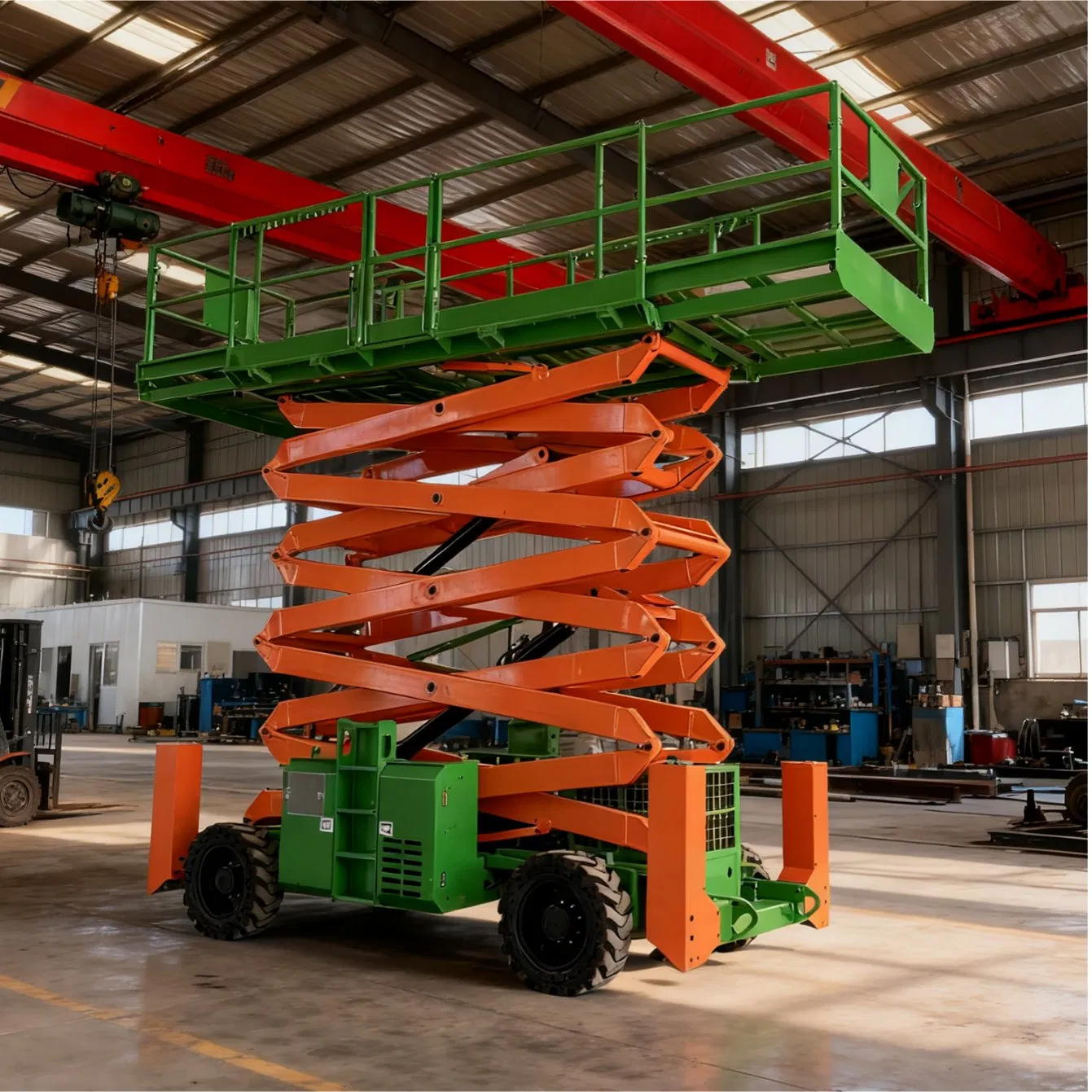 12-18m Rough Terrain Scissor Lift off-Road Battery Powered Self Propelled Scissor Lift
