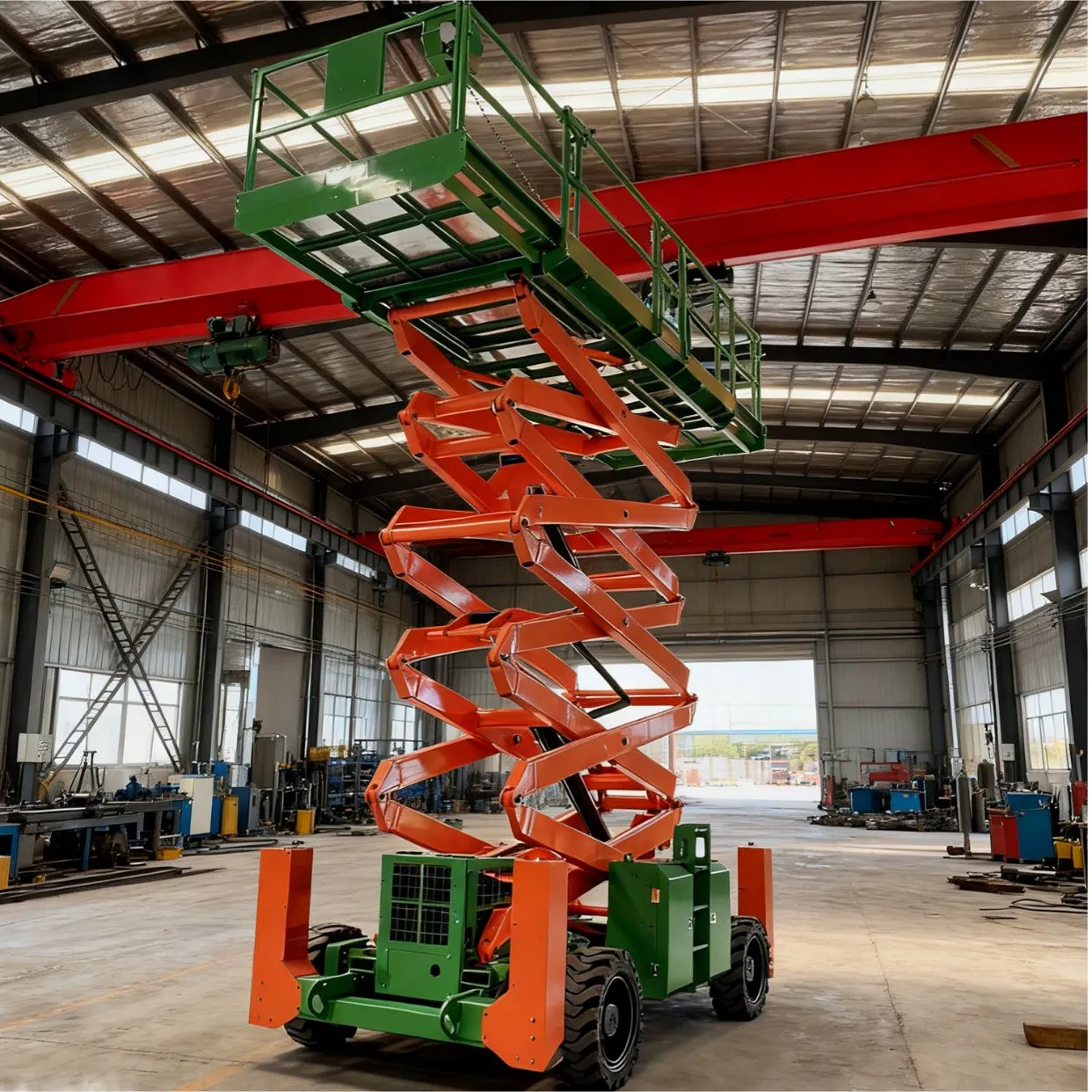 12-18m Rough Terrain Scissor Lift off-Road Battery Powered Self Propelled Scissor Lift