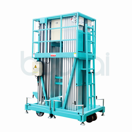 10m Platform Height Triple Masts Mobile Aluminum Aerial Work Platform