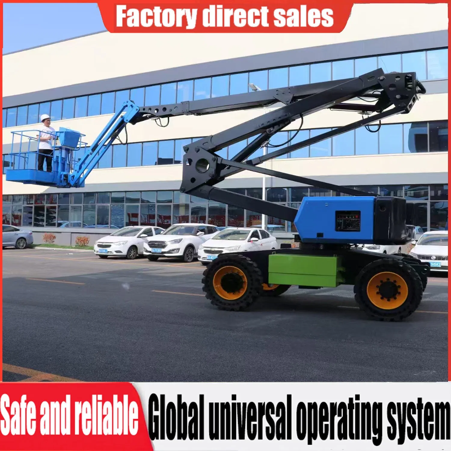 Cherry Picker Warehouse Platform Articulated Electric Boom Lift
